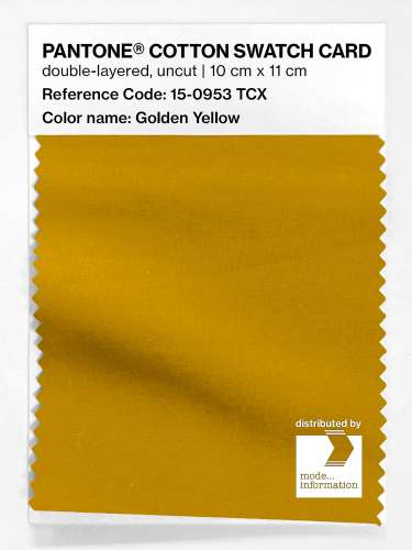 PANTONE® COTTON SWATCH CARD 15-0953 TCX Golden Yellow