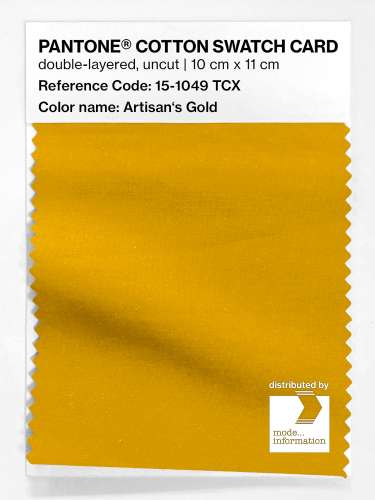 PANTONE® COTTON SWATCH CARD 15-1049 TCX Artisan's Gold