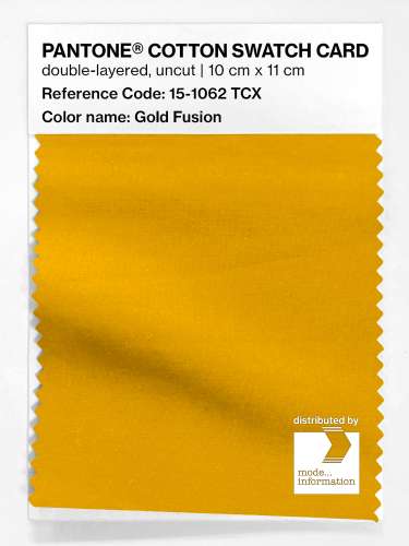 PANTONE® COTTON SWATCH CARD 15-1062 TCX Gold Fusion