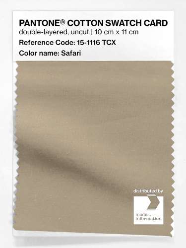 PANTONE® COTTON SWATCH CARD 15-1116 TCX Safari