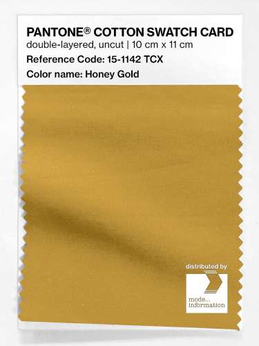 PANTONE® COTTON SWATCH CARD 15-1142 TCX Honey Gold