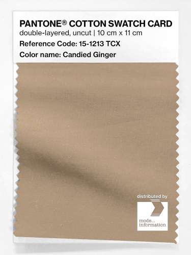 PANTONE® COTTON SWATCH CARD 15-1213 TCX Candied Ginger