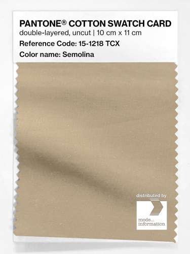 PANTONE® COTTON SWATCH CARD 15-1218 TCX Semolina