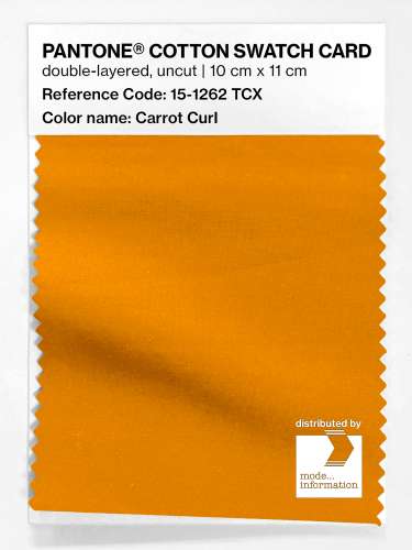 PANTONE® COTTON SWATCH CARD 15-1262 TCX Carrot Curl