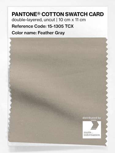 PANTONE® COTTON SWATCH CARD 15-1305 TCX Feather Gray