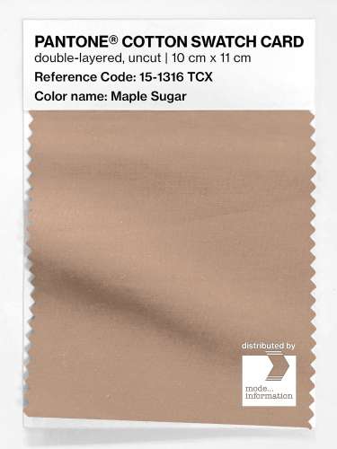 PANTONE® COTTON SWATCH CARD 15-1316 TCX Maple Sugar