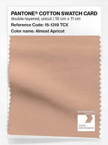 PANTONE® COTTON SWATCH CARD 15-1319 TCX Almost Apricot