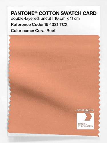 PANTONE® COTTON SWATCH CARD 15-1331 TCX Coral Reef