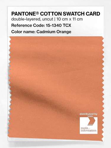 PANTONE® COTTON SWATCH CARD 15-1340 TCX Cadmium Orange