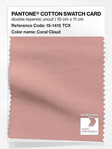 Product image of the product “PANTONE® COTTON SWATCH CARD 15-1415 TCX Coral Cloud ”