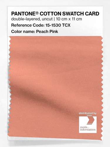 PANTONE® COTTON SWATCH CARD 15-1530 TCX Peach Pink