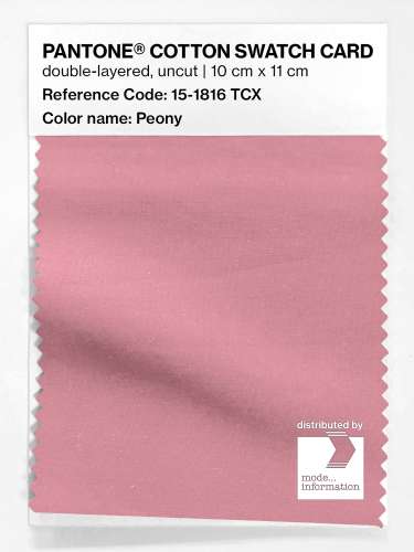 PANTONE® COTTON SWATCH CARD 15-1816 TCX Peony