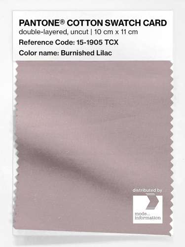 PANTONE® COTTON SWATCH CARD 15-1905 TCX Burnished Lilac