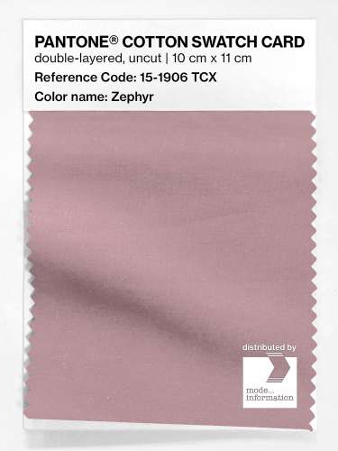 PANTONE® COTTON SWATCH CARD 15-1906 TCX Zephyr