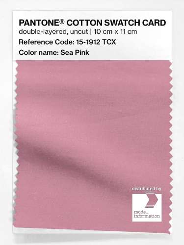 PANTONE® COTTON SWATCH CARD 15-1912 TCX Sea Pink