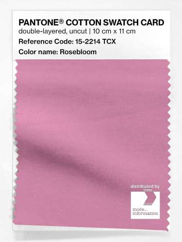PANTONE® COTTON SWATCH CARD 15-2214 TCX Rosebloom