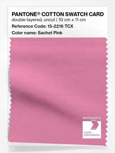 PANTONE® COTTON SWATCH CARD 15-2216 TCX Sachet Pink