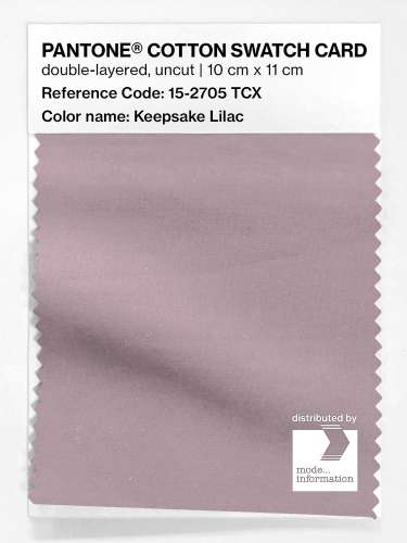 PANTONE® COTTON SWATCH CARD 15-2705 TCX Keepsake Lilac