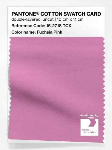 PANTONE® COTTON SWATCH CARD 15-2718 TCX Fuchsia Pink