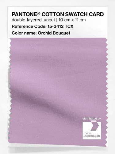 PANTONE® COTTON SWATCH CARD 15-3412 TCX Orchid Bouquet