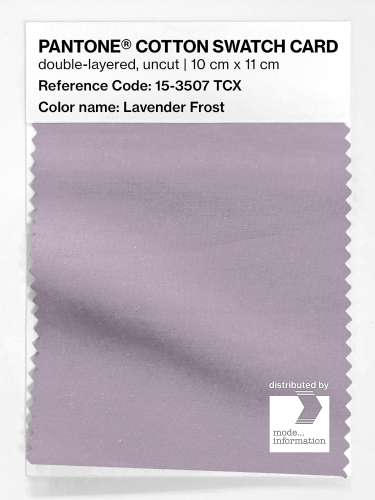 PANTONE® COTTON SWATCH CARD 15-3507 TCX Lavender Frost