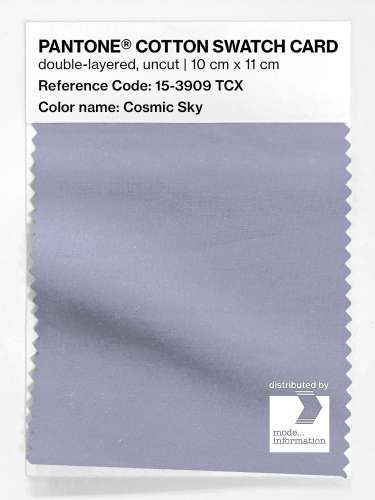 Product image of the product “PANTONE® COTTON SWATCH CARD 15-3909 TCX Cosmic Sky ”