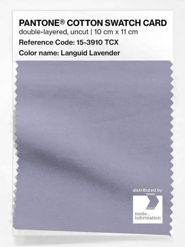 PANTONE® COTTON SWATCH CARD 15-3910 TCX Languid Lavender