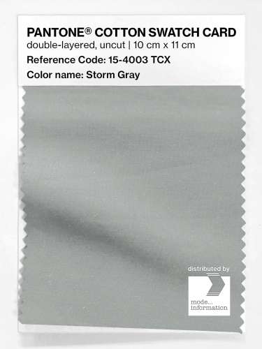 PANTONE® COTTON SWATCH CARD 15-4003 TCX Storm Gray