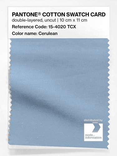 PANTONE® COTTON SWATCH CARD 15-4020 TCX Cerulean
