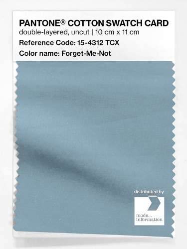 PANTONE® COTTON SWATCH CARD 15-4312 TCX Forget-Me-Not