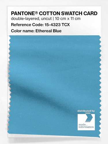 PANTONE® COTTON SWATCH CARD 15-4323 TCX Ethereal Blue