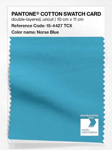 PANTONE® COTTON SWATCH CARD 15-4427 TCX Norse Blue