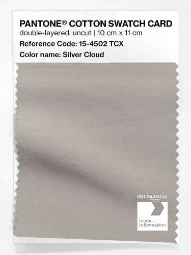 PANTONE® COTTON SWATCH CARD 15-4502 TCX Silver Cloud