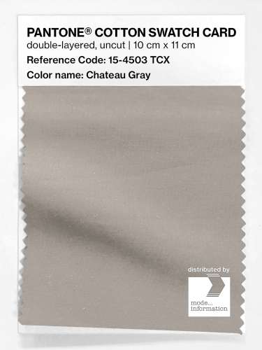 PANTONE® COTTON SWATCH CARD 15-4503 TCX Chateau Gray