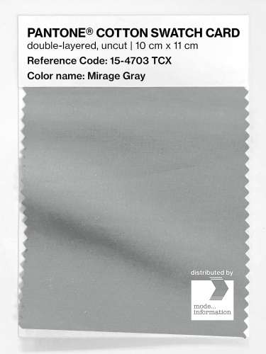 PANTONE® COTTON SWATCH CARD 15-4703 TCX Mirage Gray