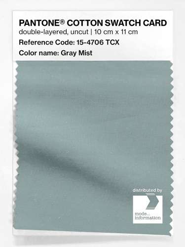 Product image of the product “PANTONE® COTTON SWATCH CARD 15-4706 TCX Gray Mist ”