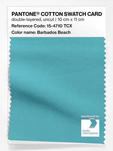 Artikelbild des Artikels “PANTONE® COTTON SWATCH CARD 15-4710 TCX Barbados Beach “