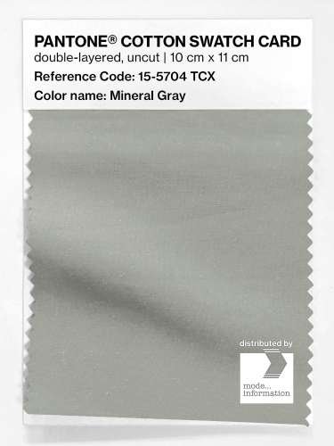 Product image of the product “PANTONE® COTTON SWATCH CARD 15-5704 TCX Mineral Gray ”