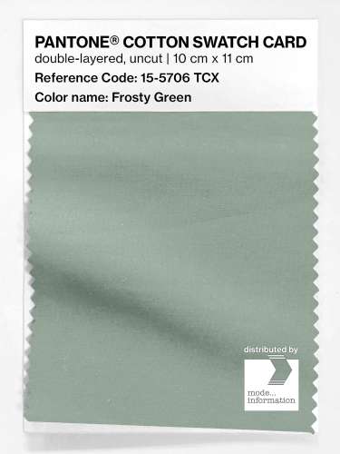PANTONE® COTTON SWATCH CARD 15-5706 TCX Frosty Green