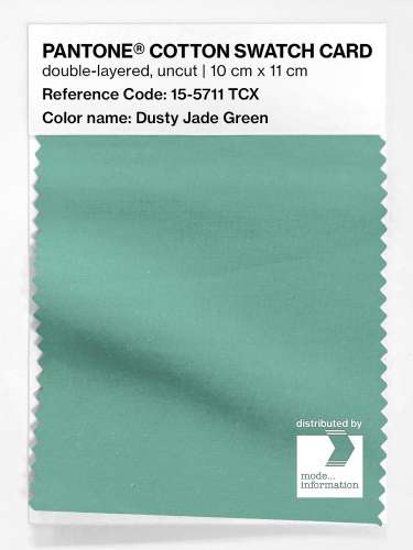 PANTONE® COTTON SWATCH CARD 15-5711 TCX Dusty Jade Green