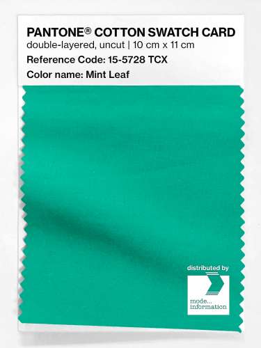 PANTONE® COTTON SWATCH CARD 15-5728 TCX Mint Leaf