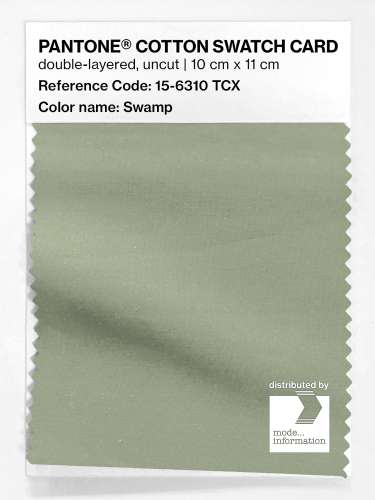 PANTONE® COTTON SWATCH CARD 15-6310 TCX Swamp