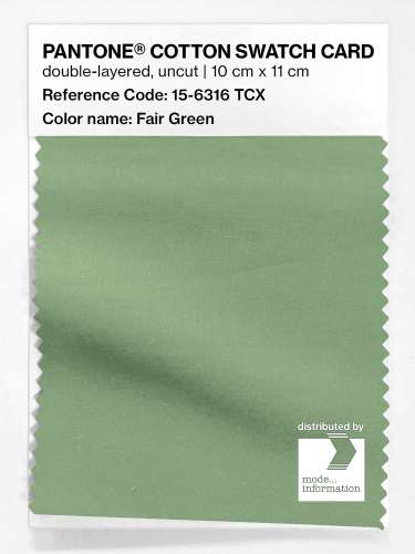 PANTONE® COTTON SWATCH CARD 15-6316 TCX Fair Green