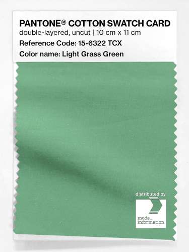 PANTONE® COTTON SWATCH CARD 15-6322 TCX Light Grass Green