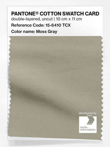 PANTONE® COTTON SWATCH CARD 15-6410 TCX Moss Gray