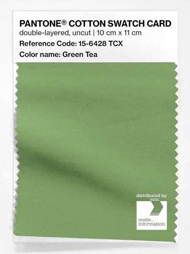 PANTONE® COTTON SWATCH CARD 15-6428 TCX Green Tea
