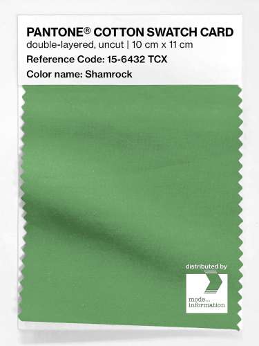 Product image of the product “PANTONE® COTTON SWATCH CARD 15-6432 TCX Shamrock ”