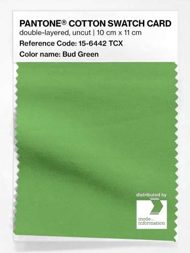 Product image of the product “PANTONE® COTTON SWATCH CARD 15-6442 TCX Bud Green ”