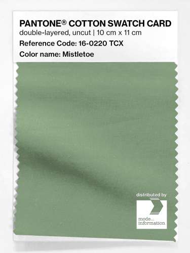 Product image of the product “PANTONE® COTTON SWATCH CARD 16-0220 TCX Mistletoe ”