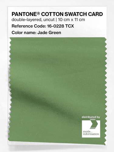 PANTONE® COTTON SWATCH CARD 16-0228 TCX Jade Green